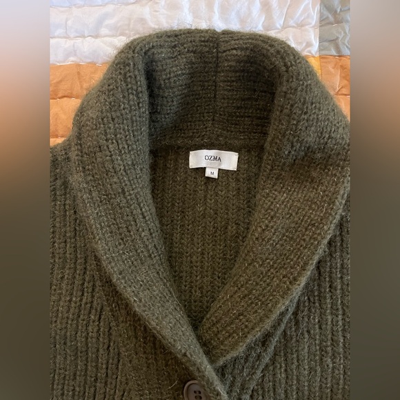 Ozma alpaca cardigan sweater in green sz M - Picture 3 of 9